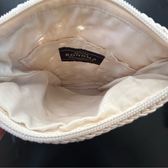 Sonoma Cream Crochet Crossbody/Shoulder Bag 6" Width 7" Height 21" Strap Length - Picture 12 of 15